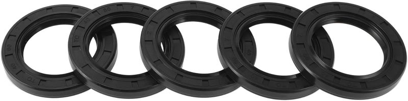 HEROFFIX 5 Pcs Rotary Shaft Seal High Pressure Oil Seal 40x60x7mm Black Nitrile 70 Durometer Rubber - Image 1